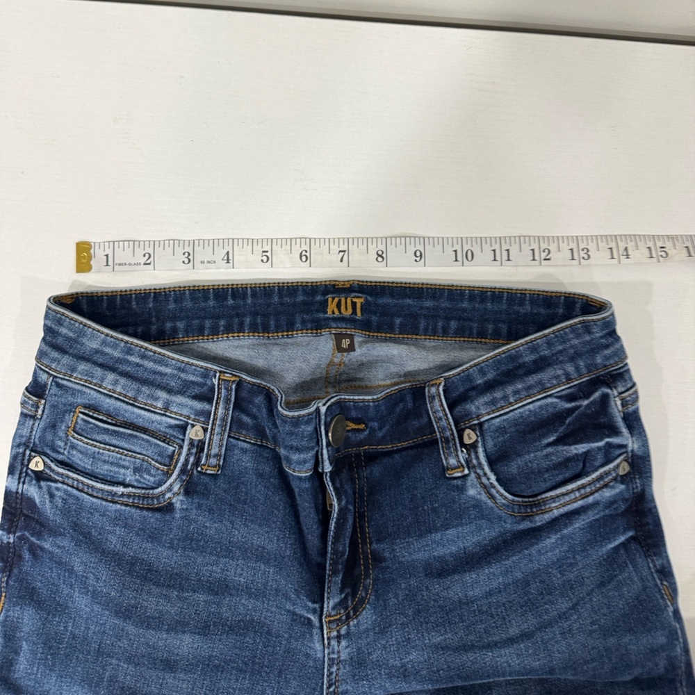 Kut from the Kloth Dark Blue Skinny Jeans Size 4 Petite - Picture 4 of 4